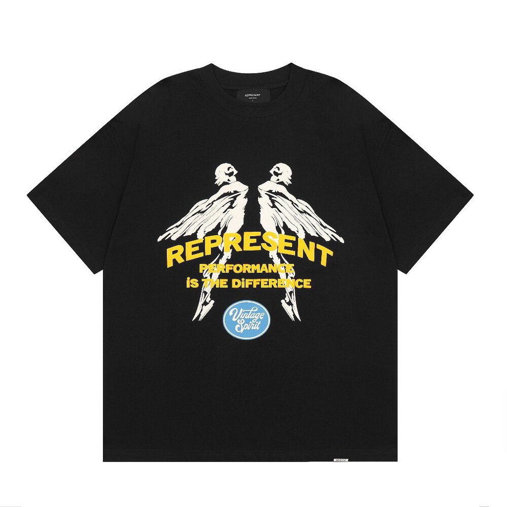 Represent Laif Retro Rolls Flying Man Embossed Angel Short Sleeves